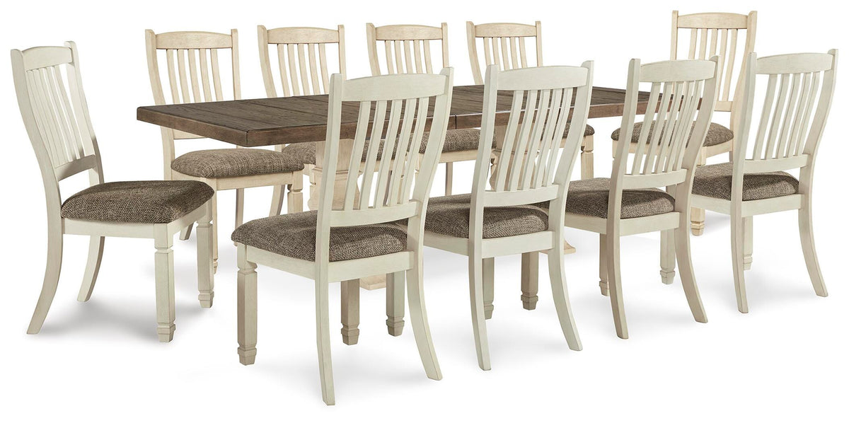 Bolanburg Extension Dining Table and 10 Chairs (D647-SI)