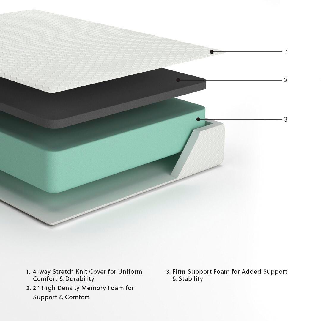 Chime 12 Inch Memory Foam California King Mattress in a Box (M727-SI) - Image 4
