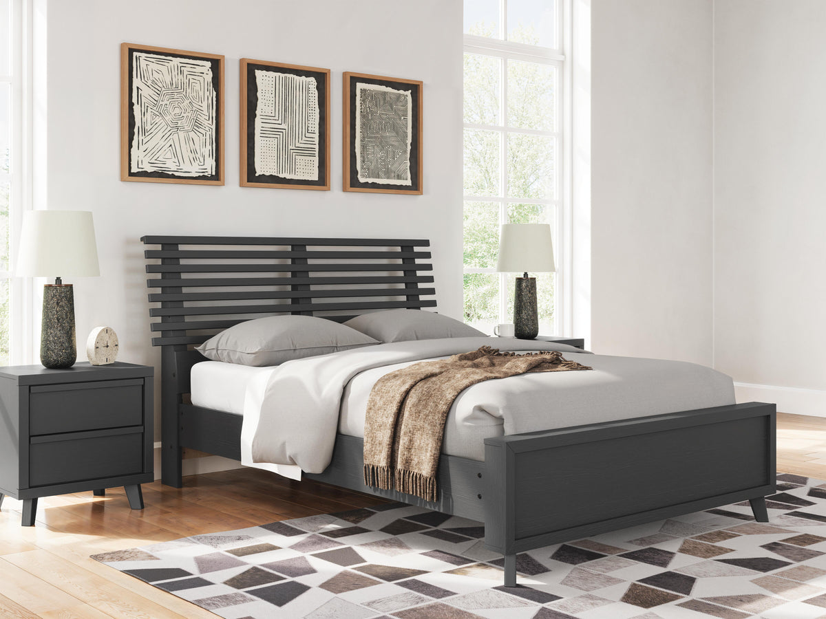 Danziar Slat Panel Bed (Youth) - Black  (B1013-SI) - Image 8