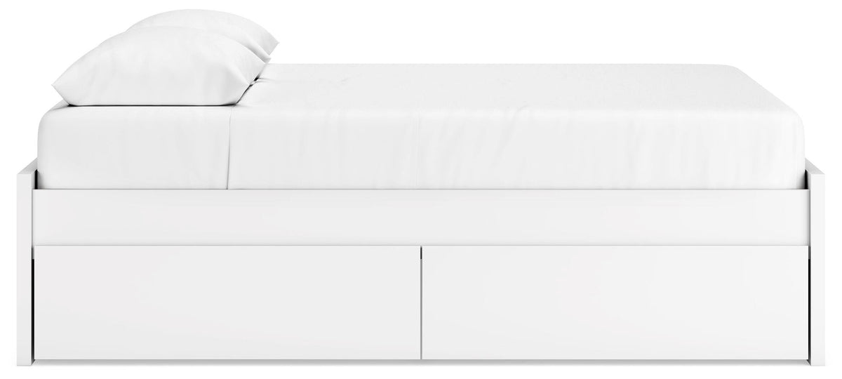 Onita Platform Bed with 2 Side Storage - White  (EB9630-SI) - Image 7