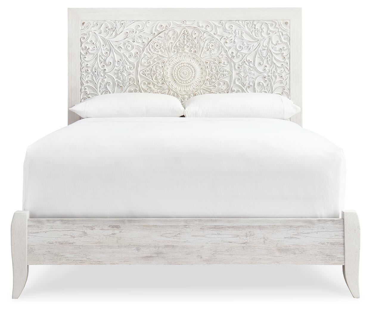 Paxberry Panel Headboard - Whitewash  (B181-SI) - Image 4
