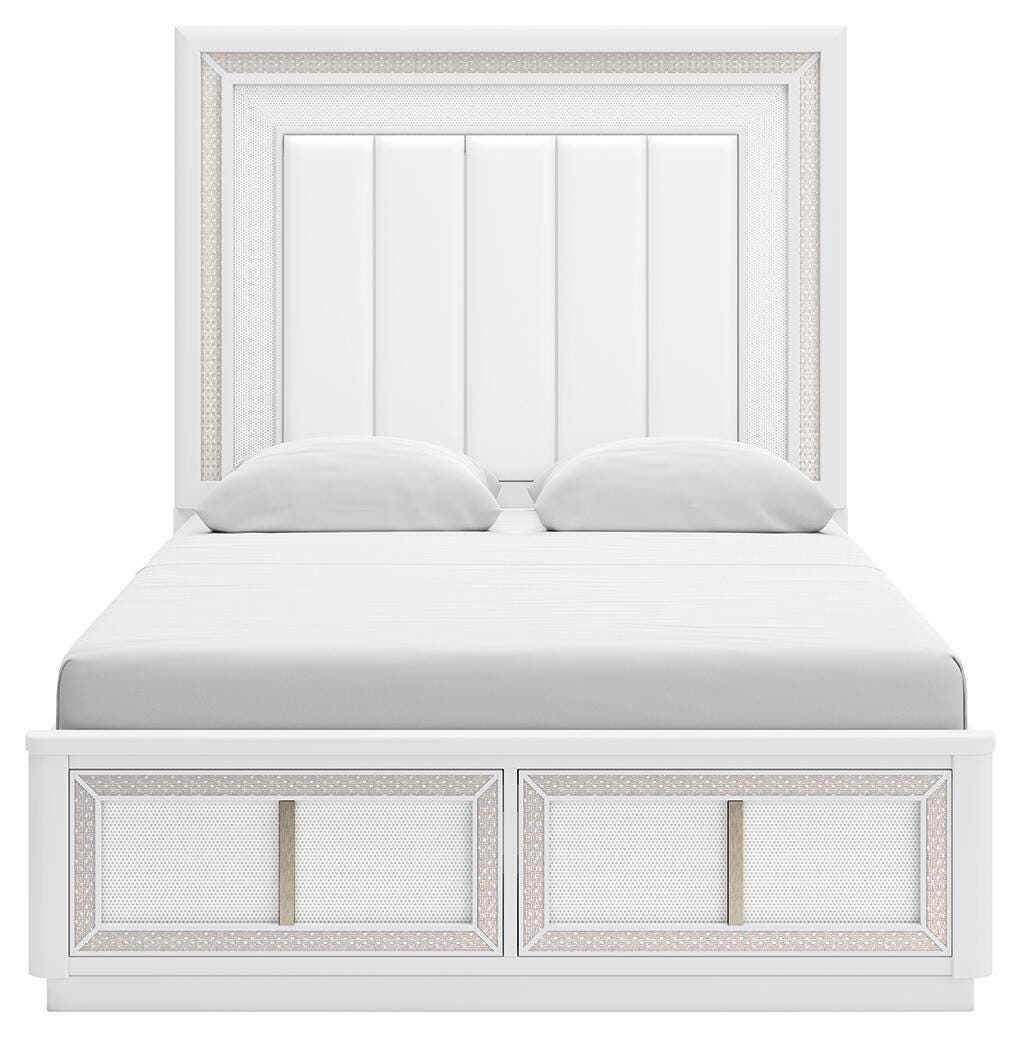 Chalanna Upholstered Storage Bed - White  (B822-SI) - Image 2