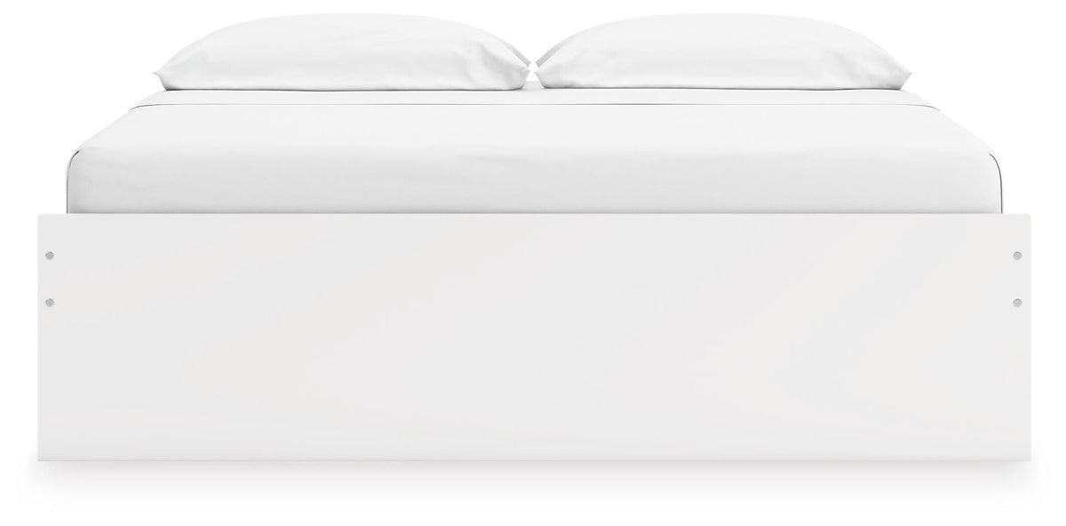 Onita Platform Bed with 1 Side Storage - White  (EB9630-SI) - Image 4