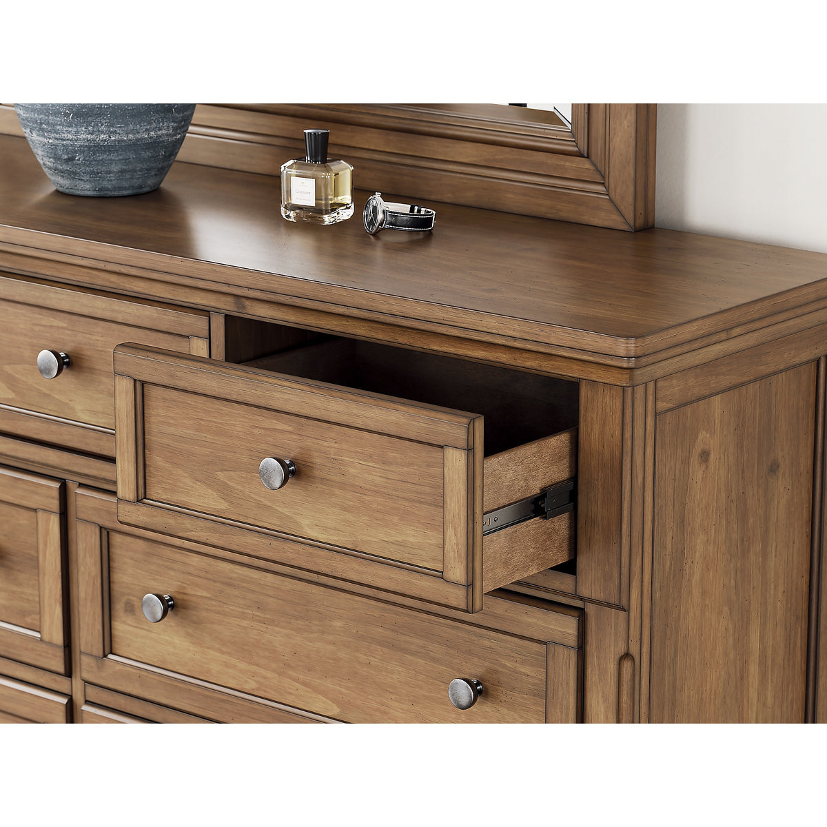 Feddinger King Panel Storage Bed, Dresser, Mirror, Chest and Nightstand (PCB779-SI) - Image 33