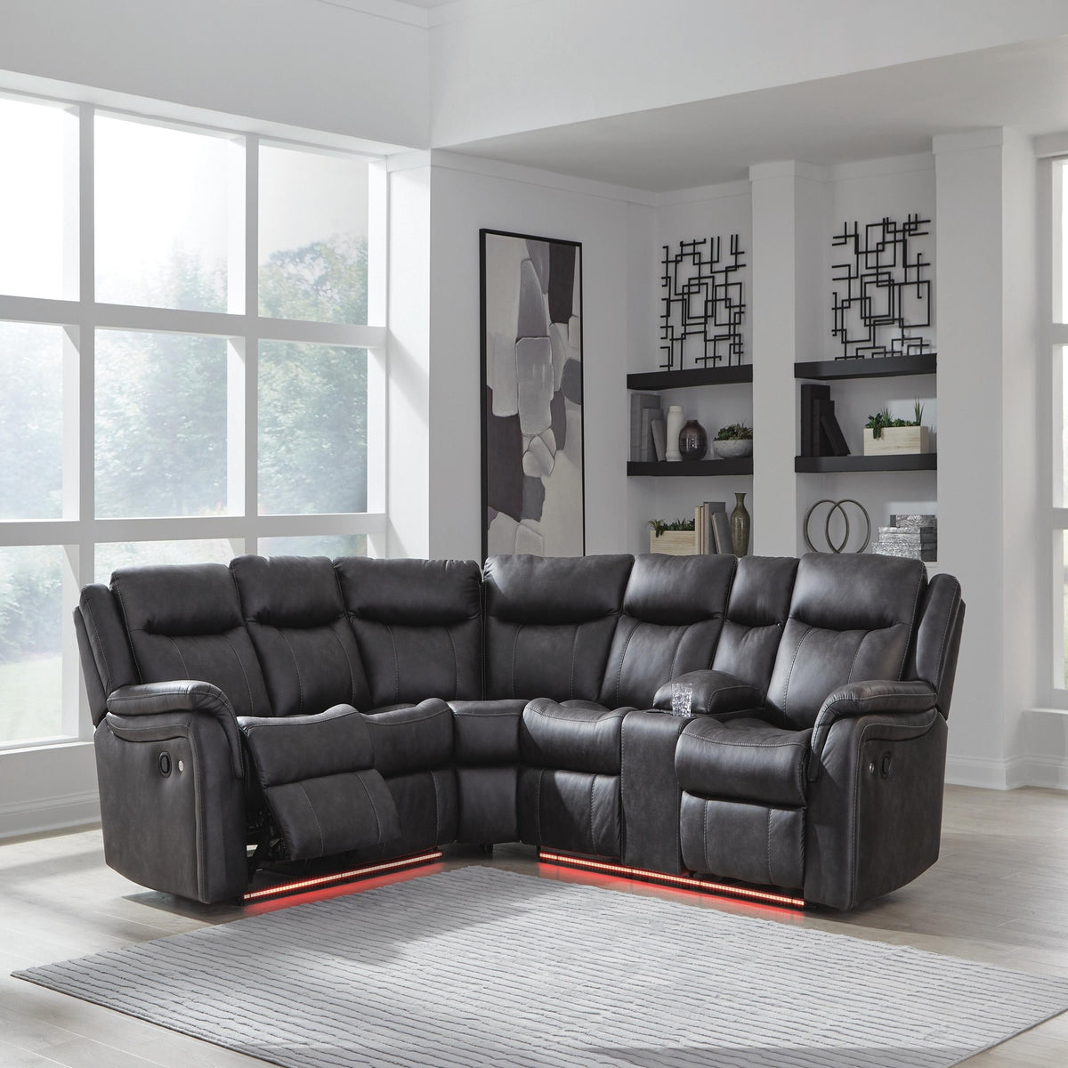 Sultan Meadow 2-Piece Reclining Sectional (PC13001-SI) - Image 3
