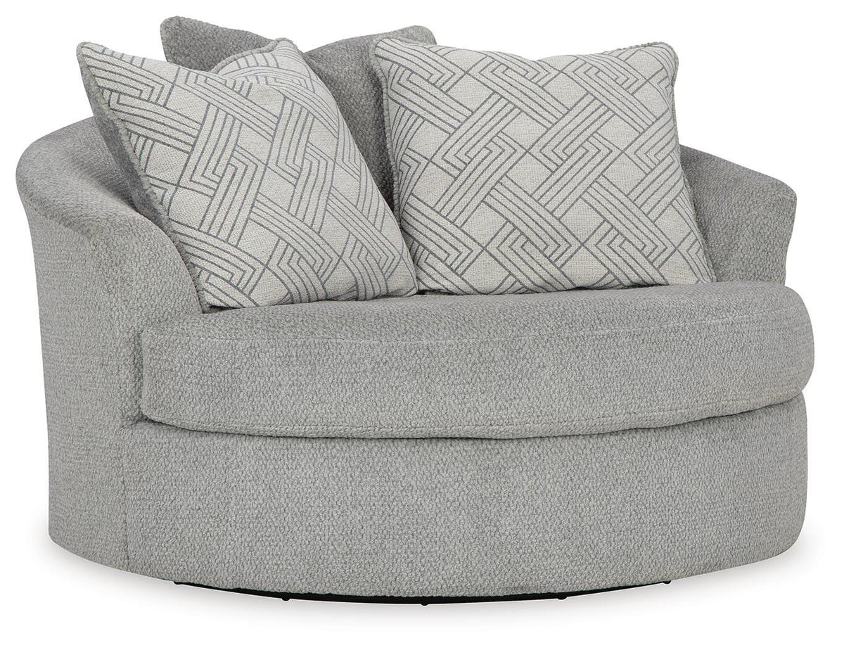 Casselbury Oversized Swivel Chair and Ottoman (52906-SI) - Image 3