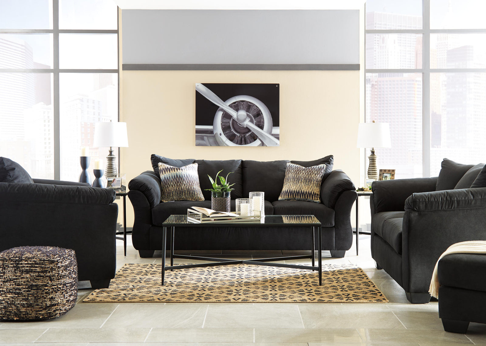 Darcy Sofa and Ottoman (75008-SI) - Image 6
