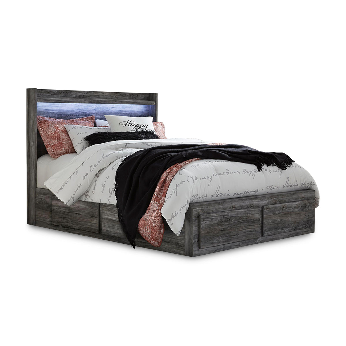 Baystorm Panel Bed with Storage, Dresser and 2 Nightstands (B221-SI) - Image 6