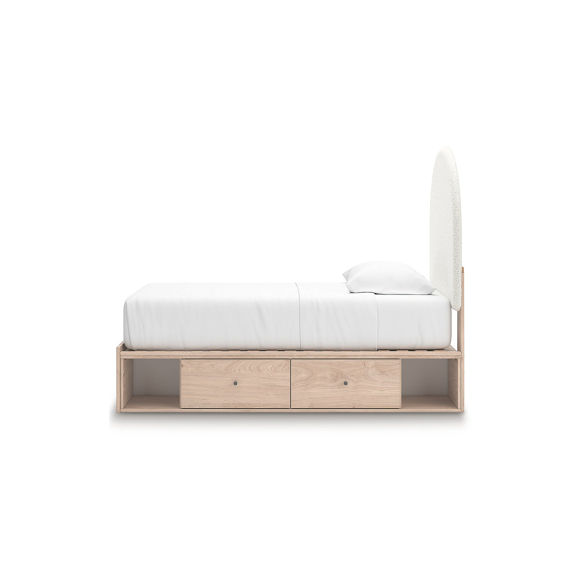 Arloster Twin Upholstered Panel Bed with Storage (PCB1566-SI) - Image 8