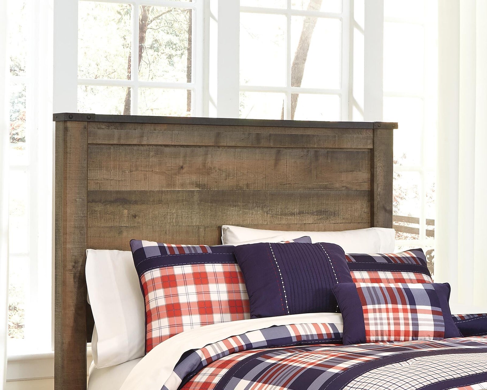 Trinell Panel Headboard - Brown  (B446-SI) - Image 2