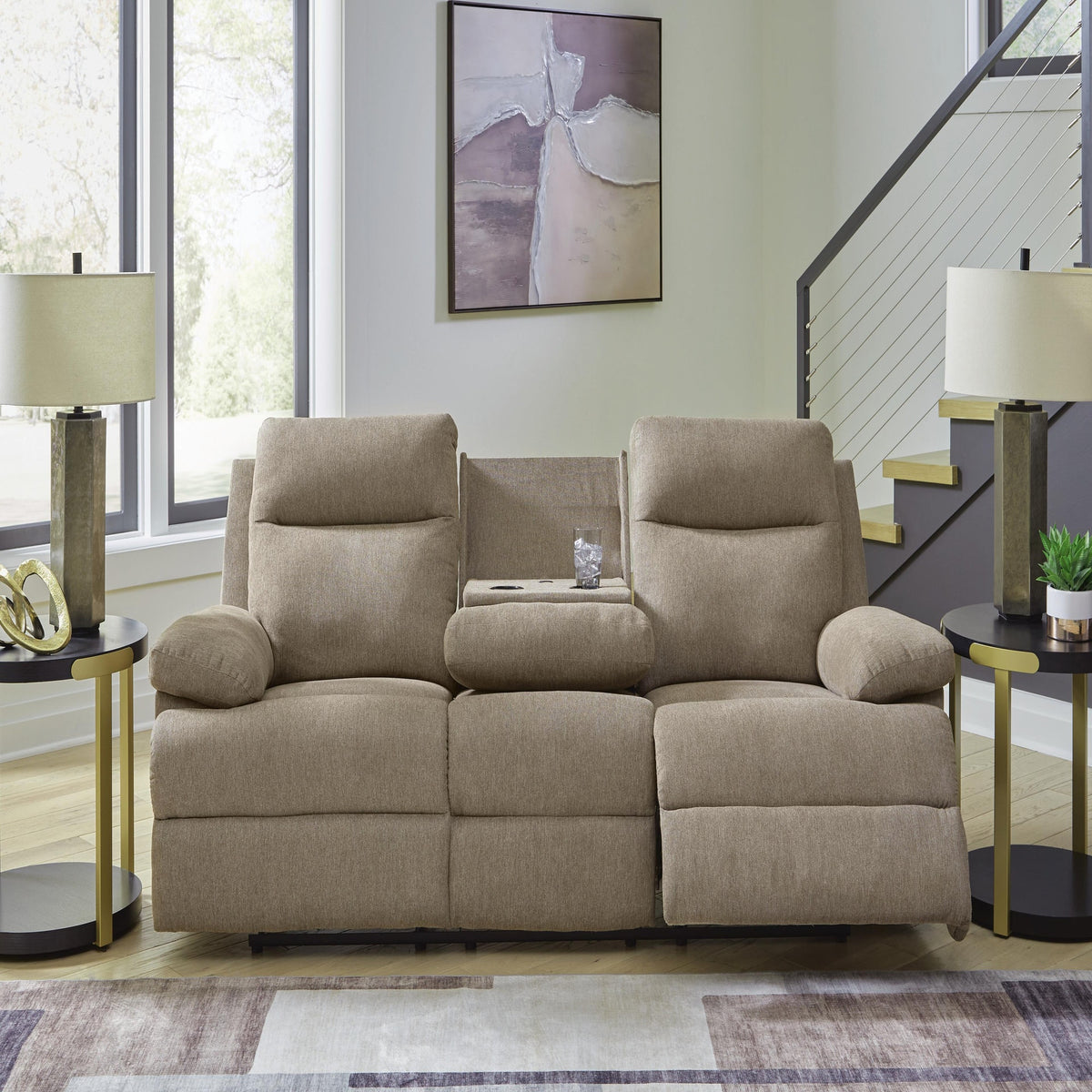 Side-Swipe Reclining Sofa with Drop Down Table (PC91405-SI) - Image 14