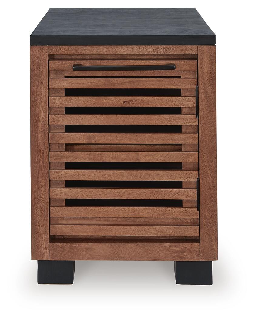 Kallari Chairside End Table - Warm Brown/Black  (T737-SI) - Image 4