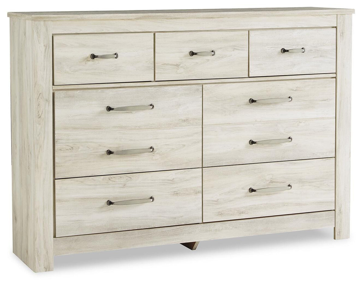 Bellaby Panel Storage Bed, Dresser, Mirror and Nightstand - Whitewash  (B331-SI) - Image 6