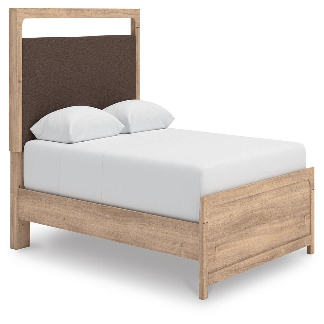 Kinlanni Queen Upholstered Panel Bed, Dresser and Mirror (PCB1360-SI) - Image 10