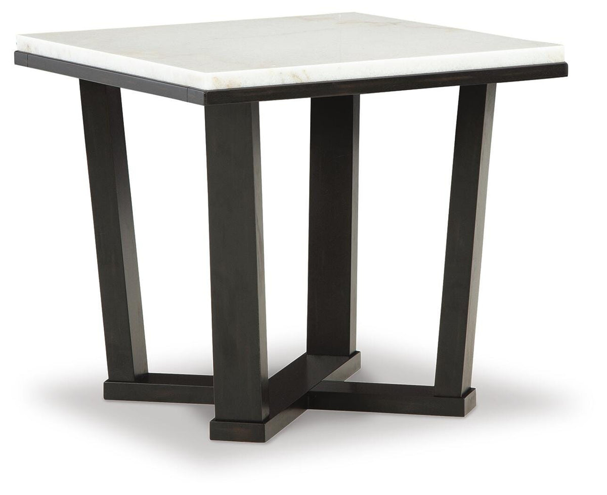 Fostead End Table - White/Espresso  (T770-SI)