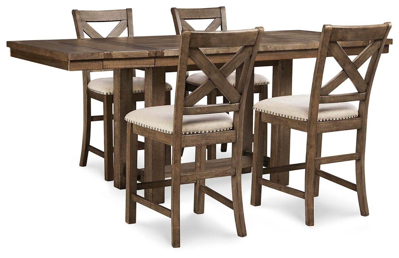 Moriville Counter Height Dining Table and 4 Barstools (D631-SI) - Image 2