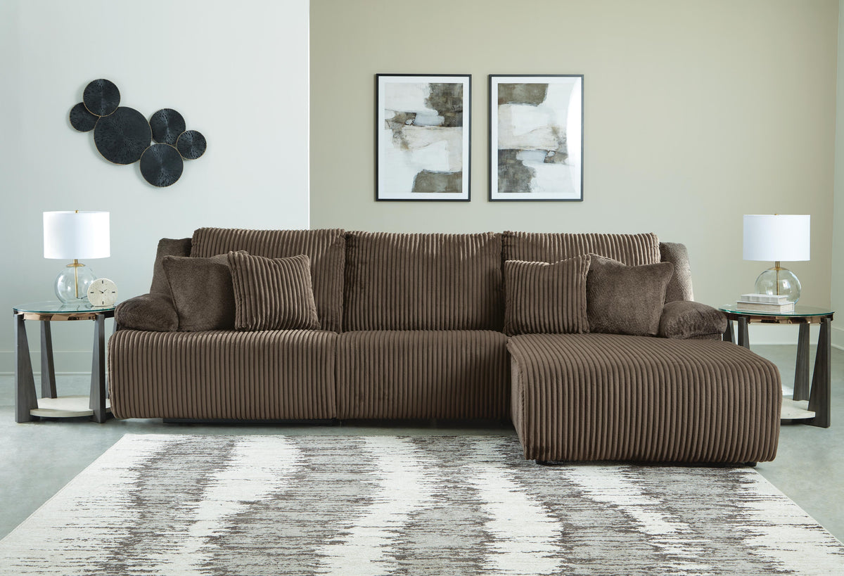 Top Tier 3-Piece Reclining Sectional Sofa Chaise (92705-SI) - Image 2