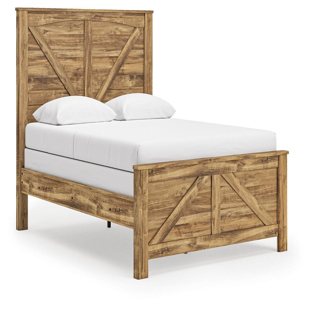 Maystonna Queen Crossbuck Panel Bed, Dresser, Mirror and Nightstand (PCB1580-SI) - Image 10