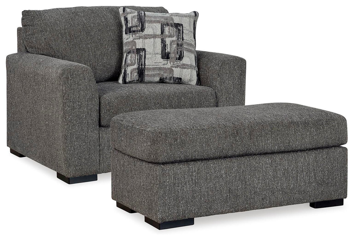 Gardiner Oversized Chair and Ottoman (52404-SI)