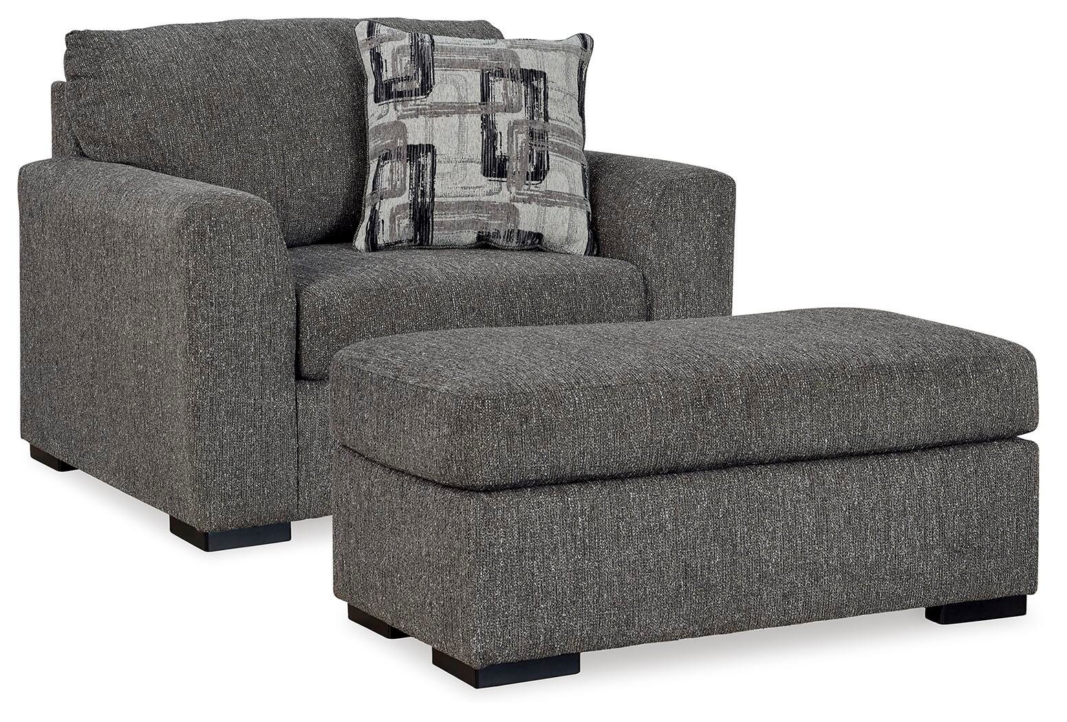Gardiner Oversized Chair and Ottoman (52404-SI)