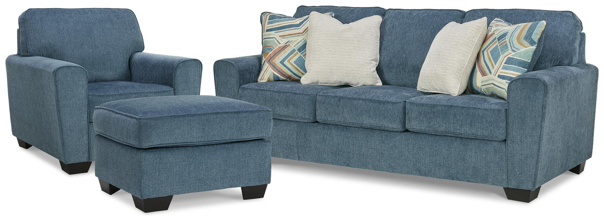 Cashton Sofa, Chair and Ottoman (40605-SI)