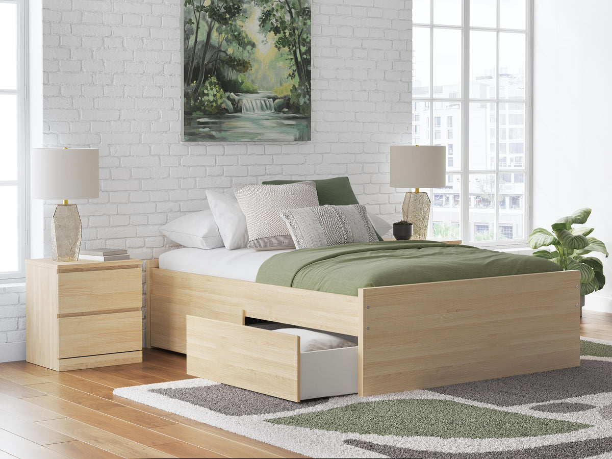 Onita Platform Bed with 1 Side Storage (Youth) - Natural  (EB9632-SI) - Image 9
