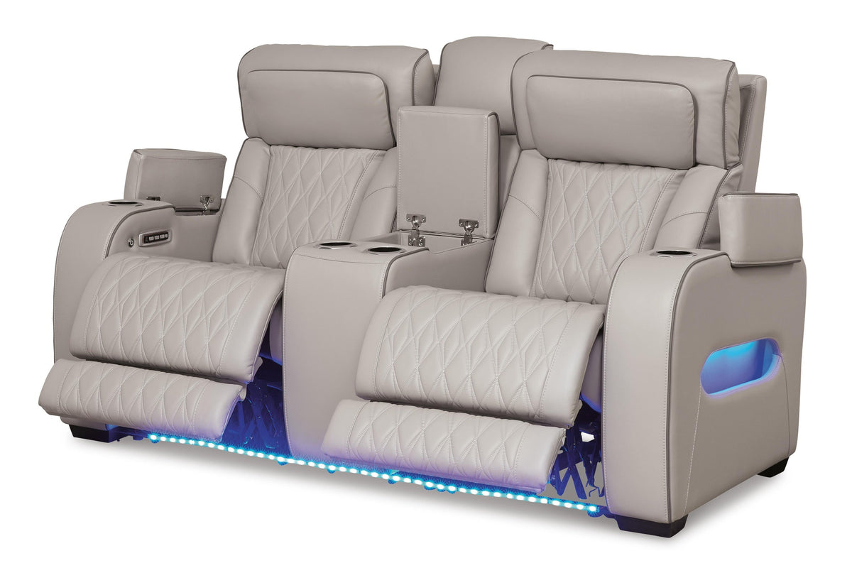 Boyington Power Reclining Loveseat with Console (U27105-SI) - Image 4
