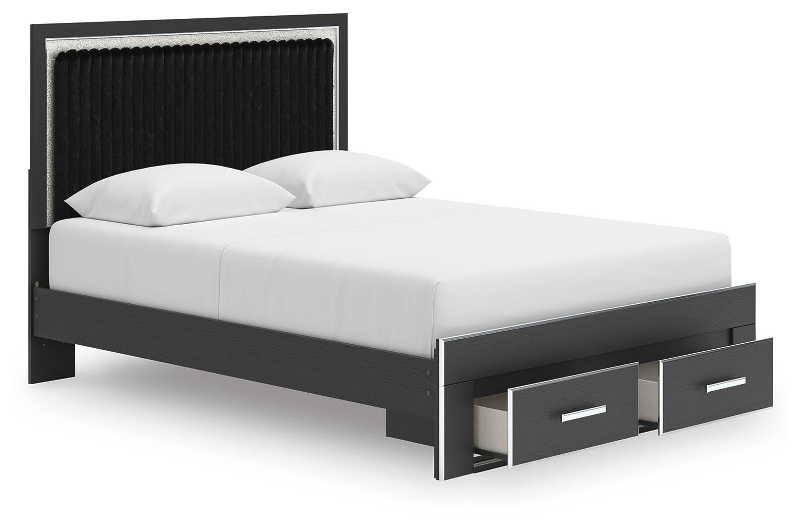 Zuraleus Queen Upholstered Panel Platform Storage Bed, Dresser and Mirror (PCB3380-SI) - Image 11