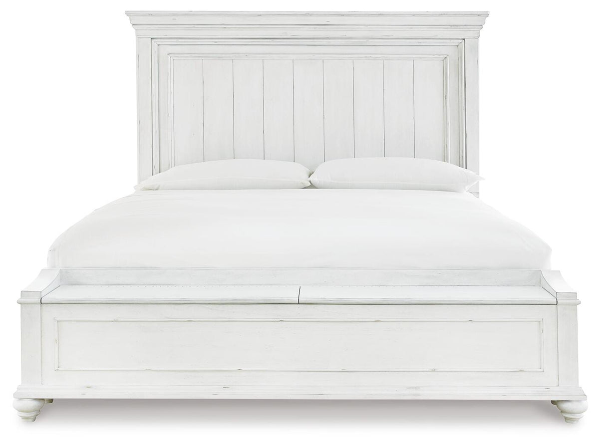 Kanwyn Panel Storage Bed, Chest and Nightstand - Whitewash  (B777-SI) - Image 5