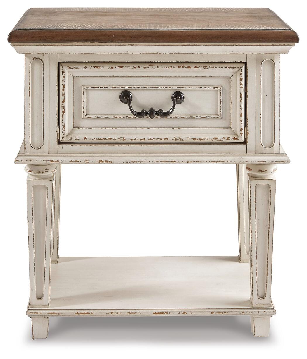 Realyn Upholstered Panel Bed and Nightstand (B743-SI) - Image 3