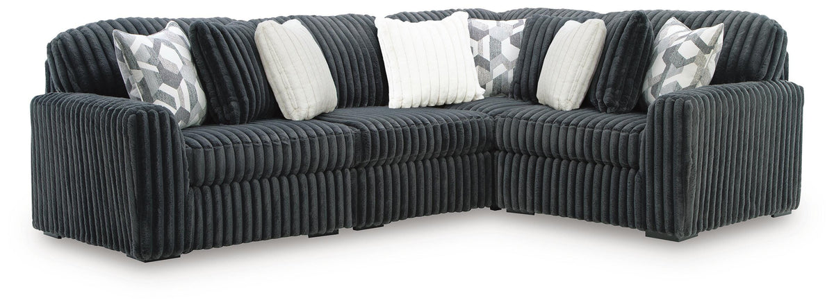 Midnight-Madness 4-Piece Sectional (98105-SI)