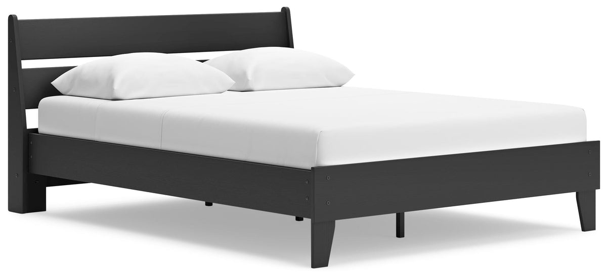 Socalle Panel Platform Bed - Black  (EB1865-SI)