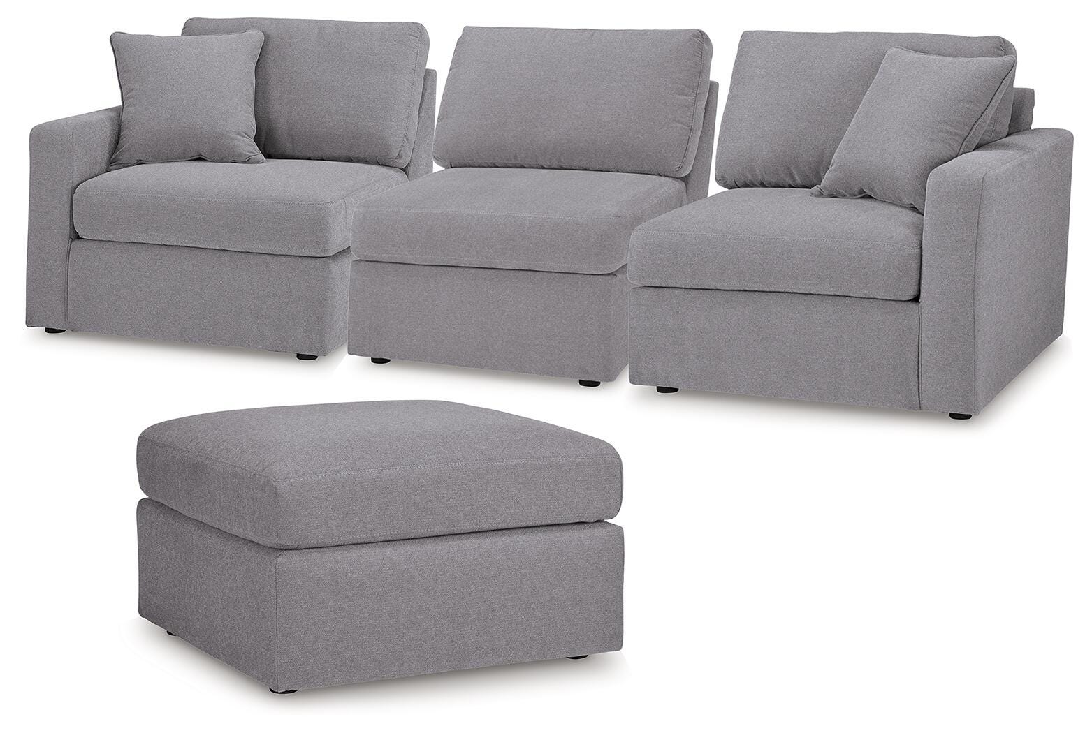 Modmax 3-Piece Sectional and Ottoman (92104-SI)