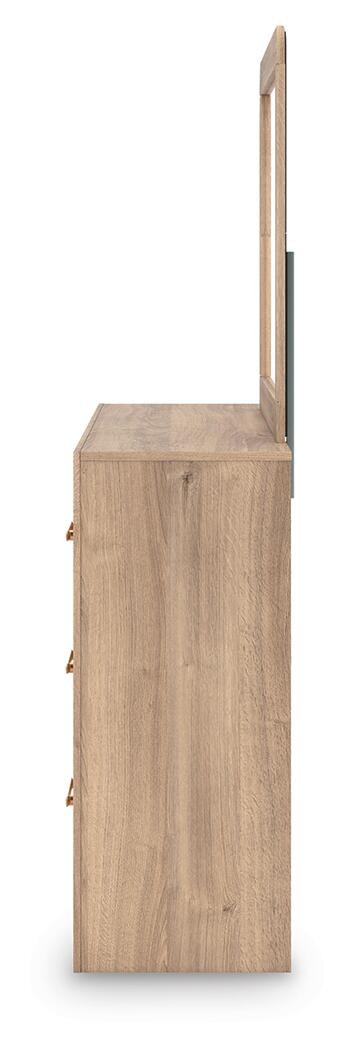 Kinlanni Queen Upholstered Panel Bed, Dresser and Mirror (PCB1360-SI) - Image 7
