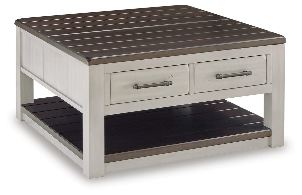 Darborn Lift-top Coffee Table and 2 Chairside End Tables - Gray/Brown  (T796-SI) - Image 3