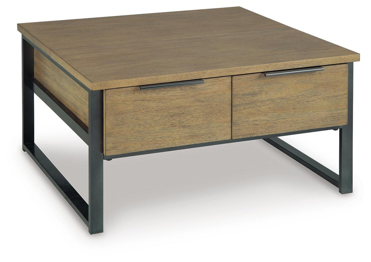 Montia Lift-Top Coffee Table - Light Brown  (T602-SI)