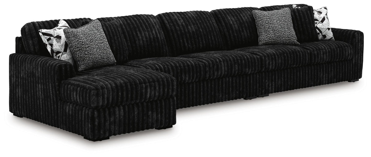 Midnight-Madness 3-Piece Sectional with Chaise (98103-SI)