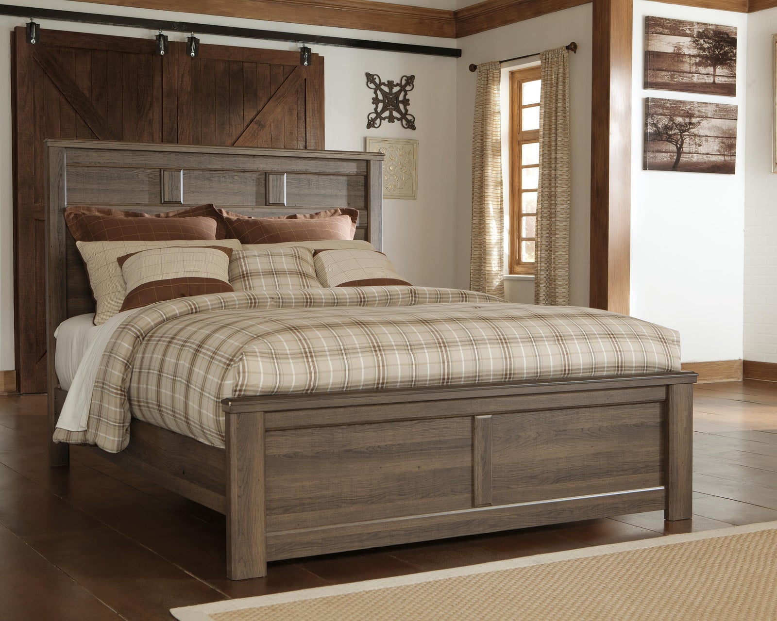 Juararo Panel Bed, Dresser, Mirror and Nightstand - Dark Brown  (B251-SI) - Image 9