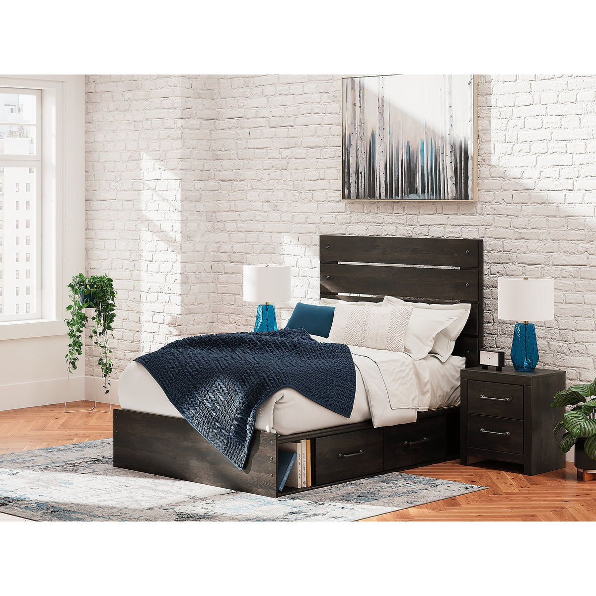 Hollivern Full Panel Storage Bed (PCB2108-SI) - Image 9