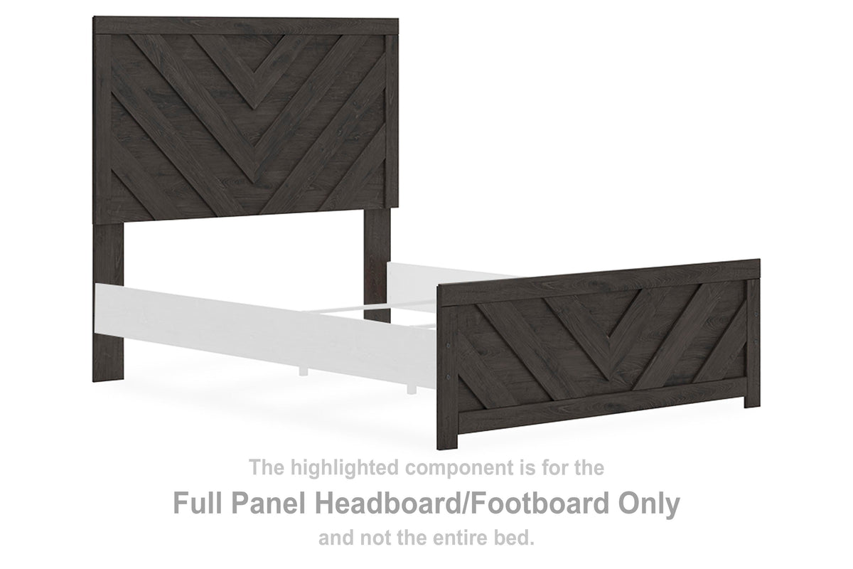 Prendonea Full Panel Headboard/Footboard (Youth) - Charcoal  (B3789-SI)