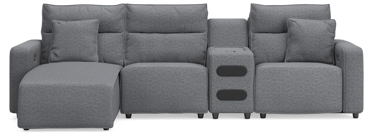 Modmax II 4-Piece Reclining Sectional with Chaise and Audio Console (65906-SI)