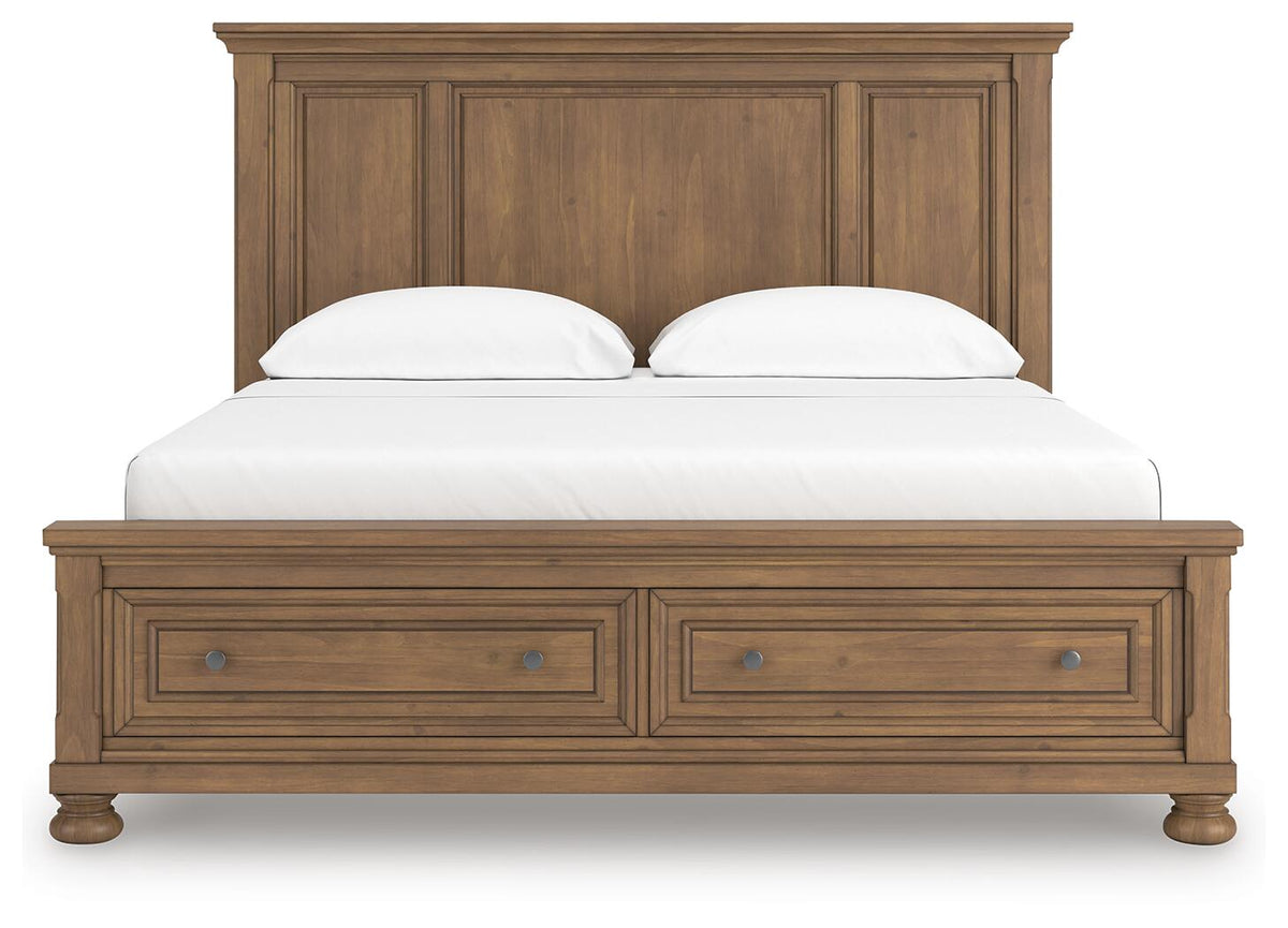 Feddinger California King Panel Storage Bed, Dresser and Nightstand (PCB779-SI) - Image 10