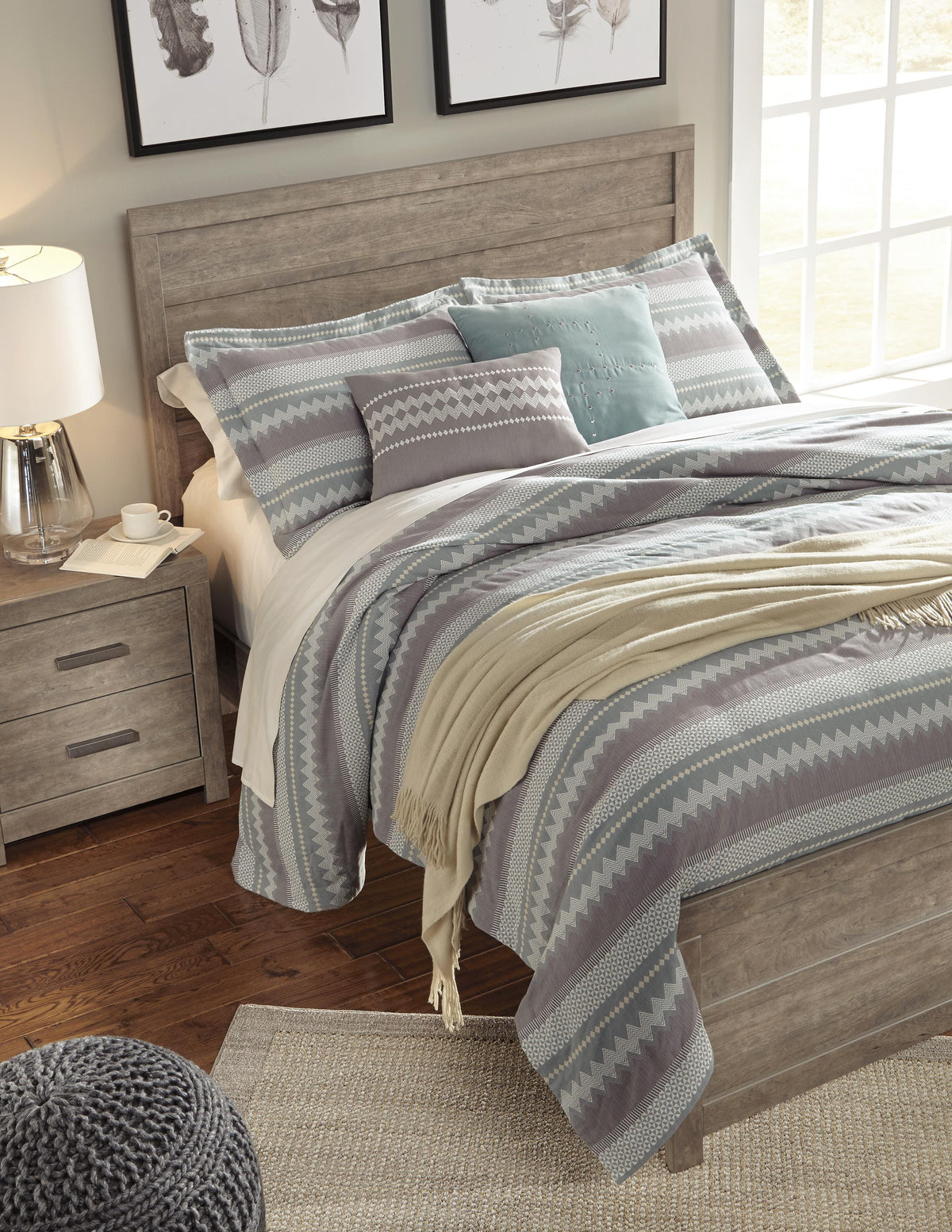 Culverbach Panel Bed - Gray  (B070-SI) - Image 3