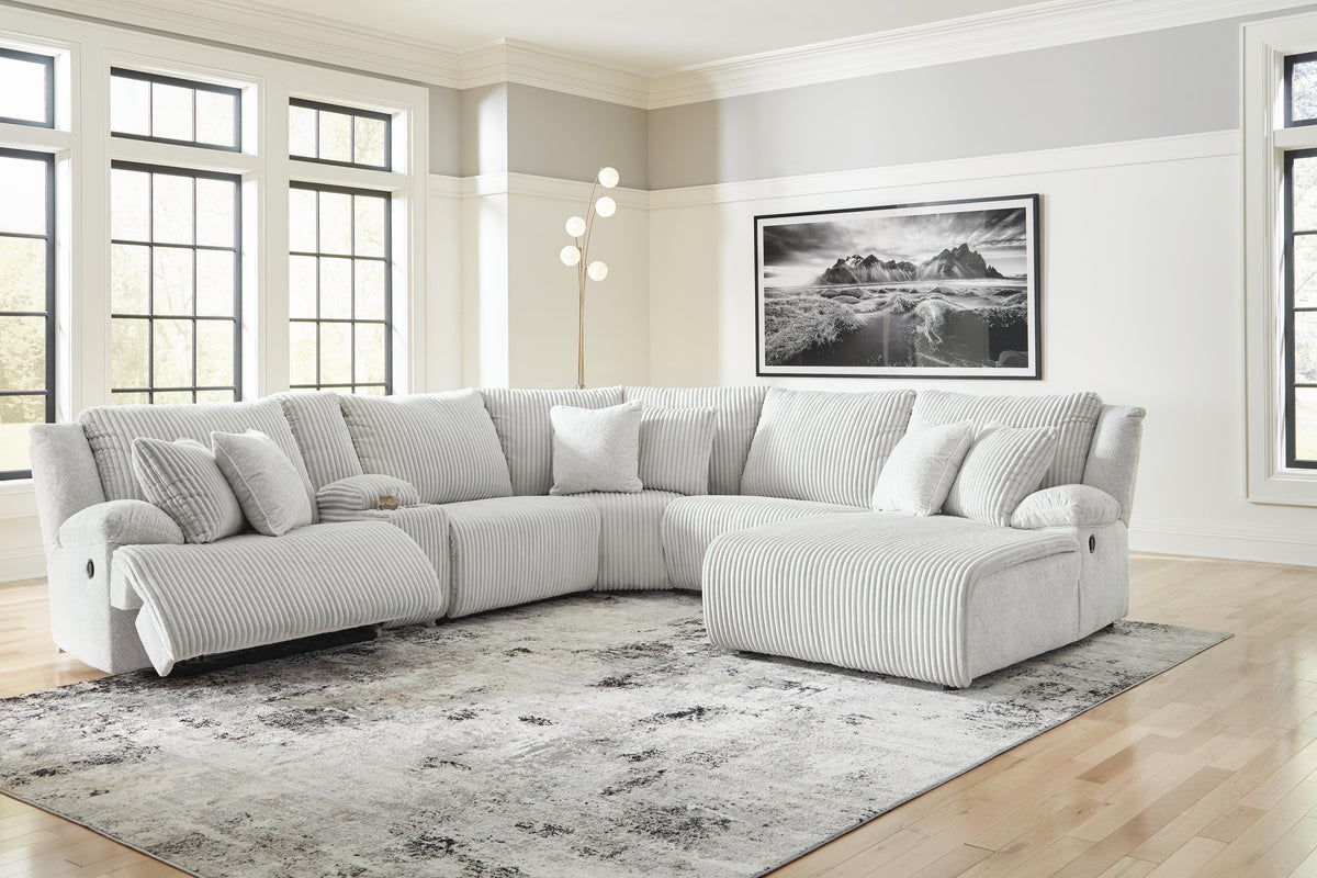 Top Tier 6-Piece Reclining Sectional with Chaise (92706-SI) - Image 4