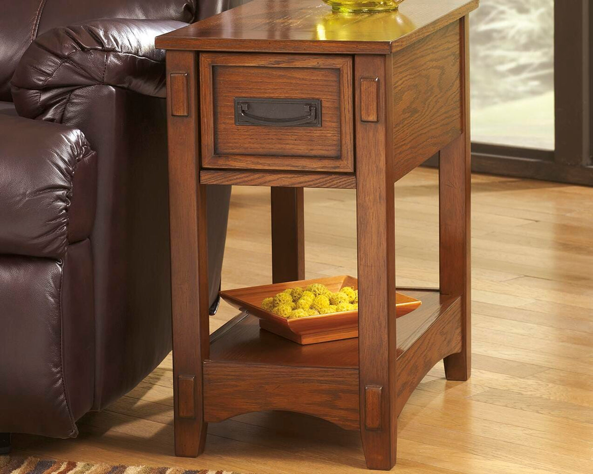 Breegin Chairside End Table - Brown  (T007-SI) - Image 6