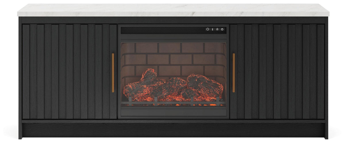 Cadmori 63 TV Stand with Electric Fireplace (W2616-SI) - Image 3
