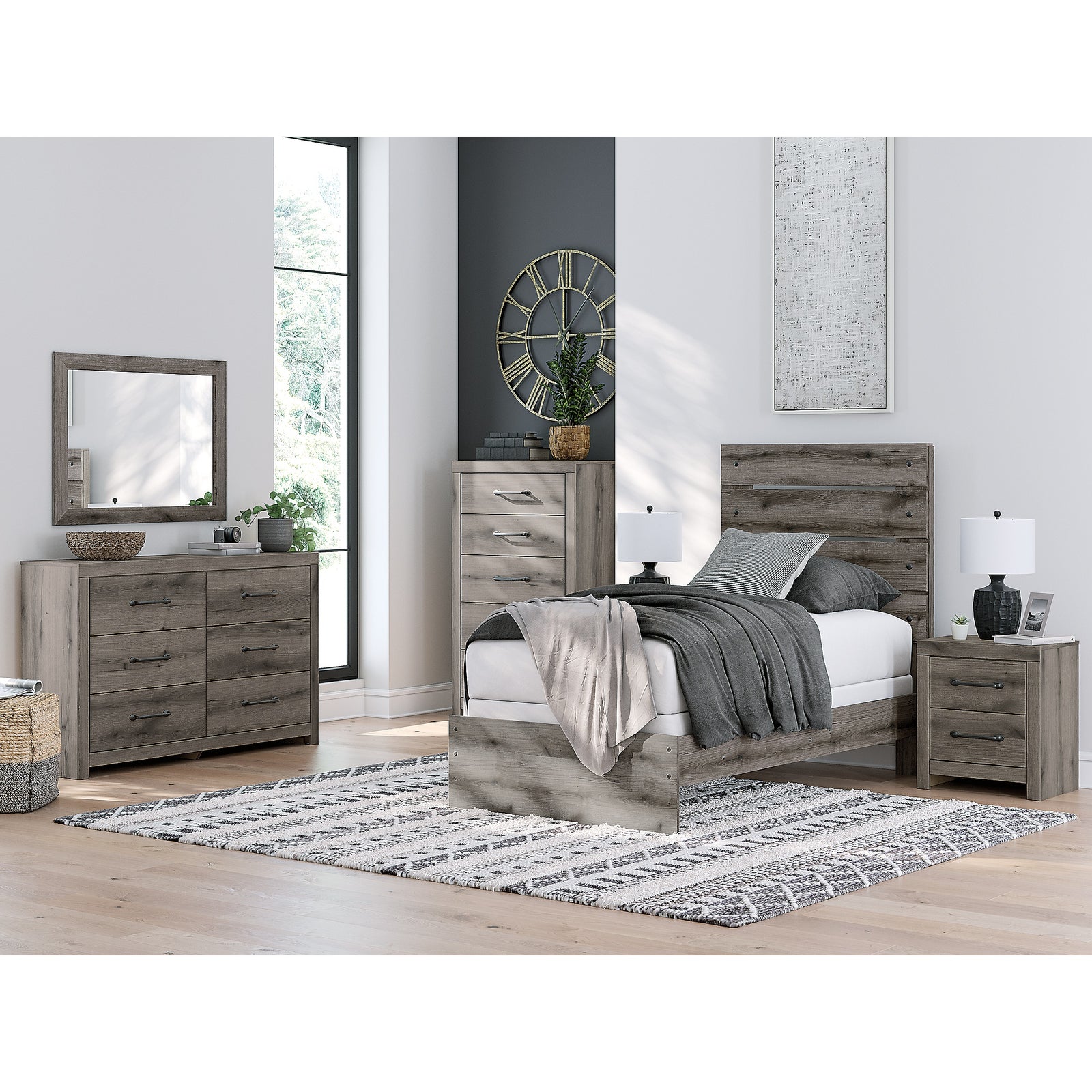 Graystorm Twin Panel Bed (PCB2405-SI) - Image 10