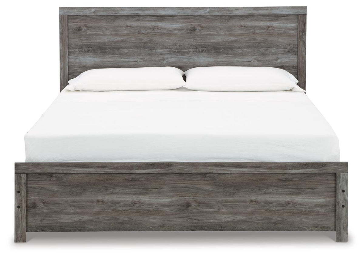 Bronyan Panel Bed, Dresser, Mirror, Chest and 2 Nightstands - Dark Gray  (B1290-SI) - Image 7