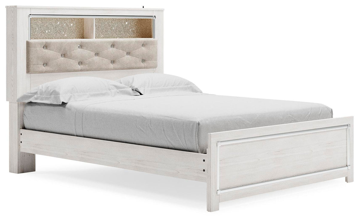 Altyra Panel Bookcase Bed - White  (B2640-SI)