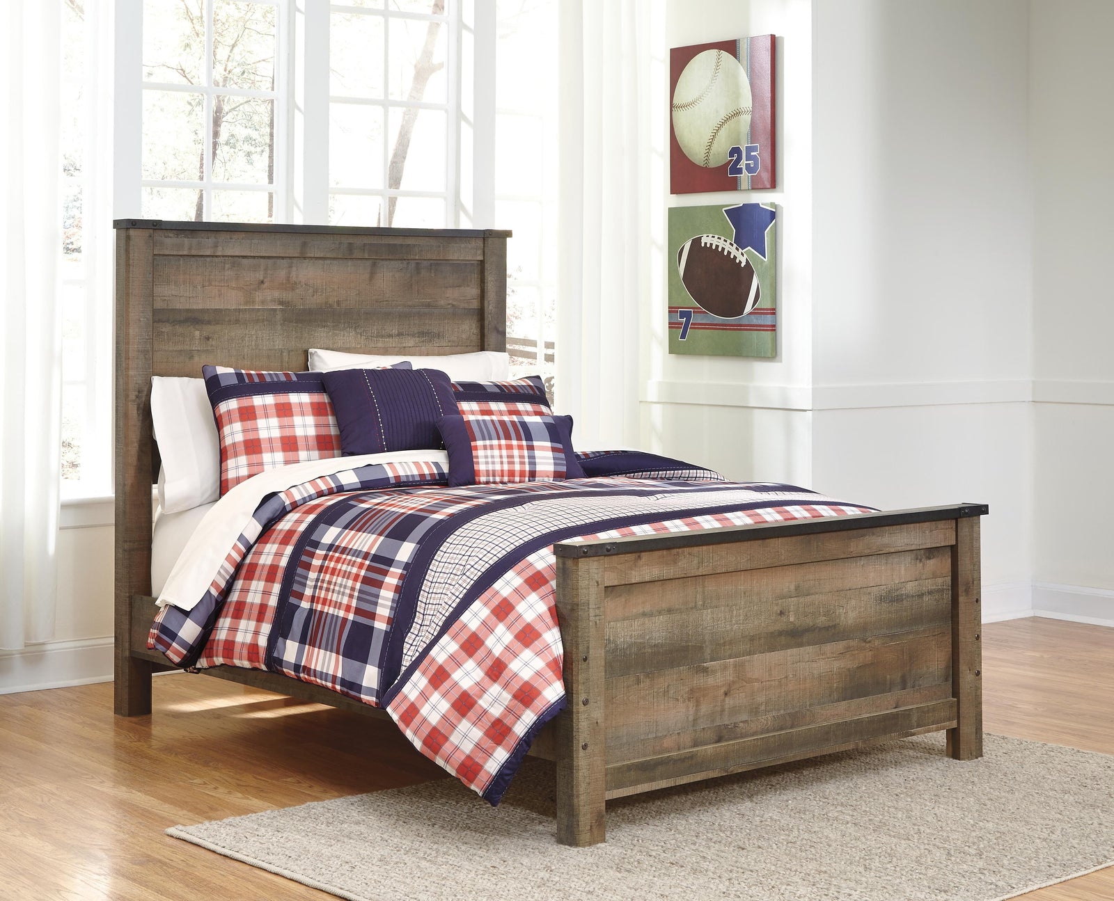 Trinell Panel Bed with Storage and Dresser - Brown  (B446-SI) - Image 5